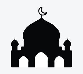 Islamic Temple Icon Vector Shape Sign