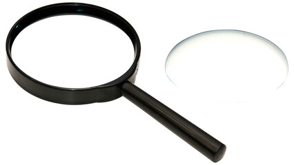 Magnifying Glass on isolated Background, Close-Up Inspection Tool, Sleek Optical Lens Design, magnifying glass png, png of magnifying glass, 