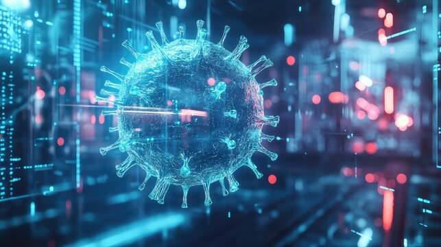 Scientific virus research exploring digital biology and global pandemic