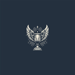 Obraz premium Champion Trophy Vector Logo
