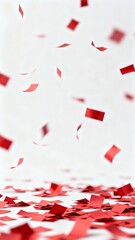 Red confetti pieces 