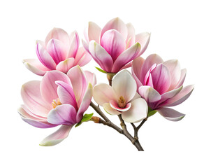 Obraz premium Magnificent Magnolias A Symphony of Pink and White Floral Beauty in Springtime