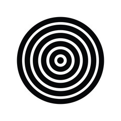Hypnotic Black and White Circular Target Abstract Concentric Rings and Lines for Design and Creative Projects with Optical Illusion