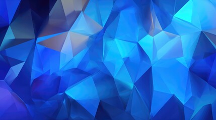 Blue polygonal abstract background creating a modern crystal texture