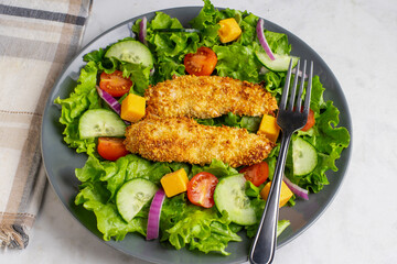 chicken tender salad with cheese