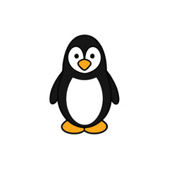 cartoon penguin vector icon on white background
