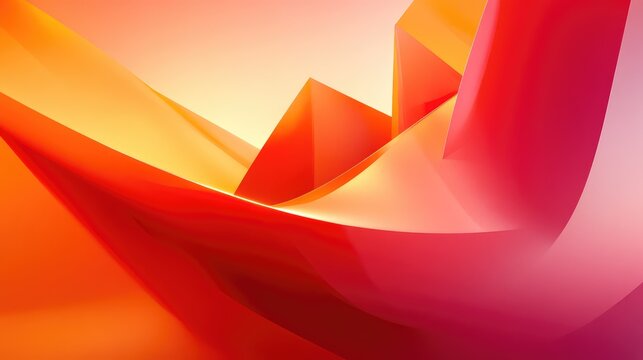 Abstract red orange yellow flowing gradient lines
