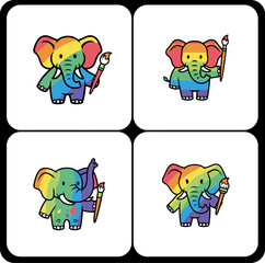 Cartoon cookie characters with chocolate chips and bites,  Cute dessert mascots with smiling faces,  Playful cookie characters for kids snacks