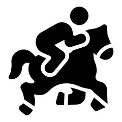horse riding Solid icon