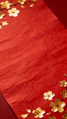 Elegant red paper ad