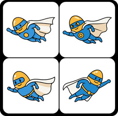 Cartoon cheese wedge characters with holes and smiles,  Cute dairy mascots in fun poses,  Playful cheese characters for kids snacks