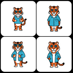 Cartoon camera characters with straps and buttons,  Cute photo camera mascots with happy faces,  Playful photography characters for kids