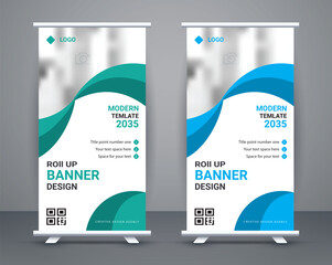 Beautiful business roll up banner design 