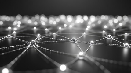 Abstract glowing network connections visualizing big data technology