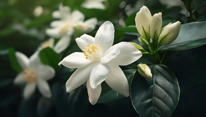 Obraz premium Closeup Jasminum Sambac In Muted Color Tone