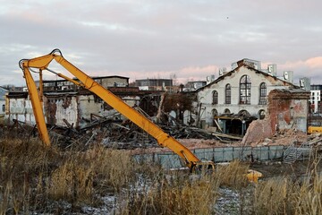 construction site in the city