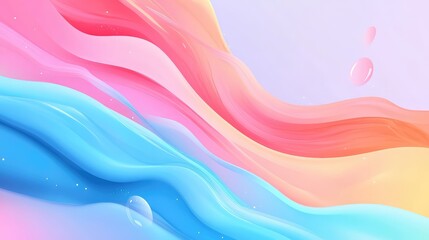Abstract colorful fluid waves creating smooth modern background