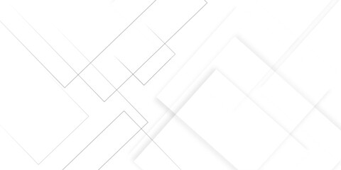 Abstract white background design with layers of textured white transparent material in triangle and squares shapes. White color technology concept geometric line vector white light grey background.	
