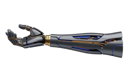 Futuristic Bionic Robotic Prosthetic Arm Isolated 3D Render