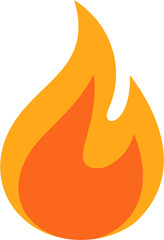 Flame silhouette with smooth curves