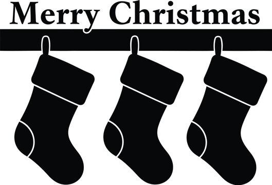 A trio of christmas stockings hanging from a mantelpiece, symbolizing holiday traditions and festive anticipation