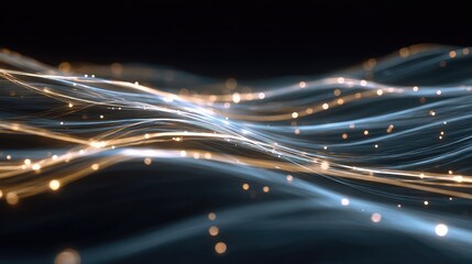 Fiber optic network sending fast data communication signal