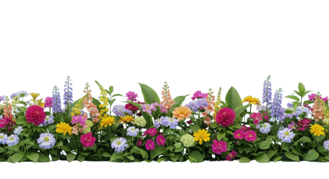 Vibrant Red and Yellow Autumn Maple Leaves Border Isolated on Clean White Background