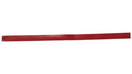 Red fabric strip isolated, perfect for festive decorations, craft projects, banners, and borders