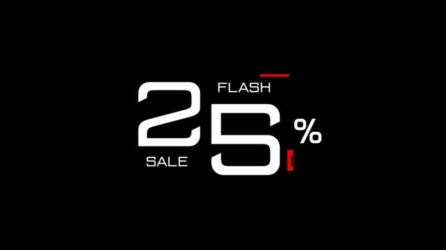 25 Percent Flash Sale Promotional Discount Animated Video