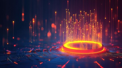 Digital data network transferring information at high speed