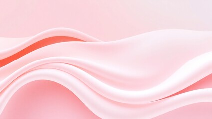 Soft pink fabric waves with subtle orange accent