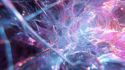 Abstract digital tunnel representing network data flow