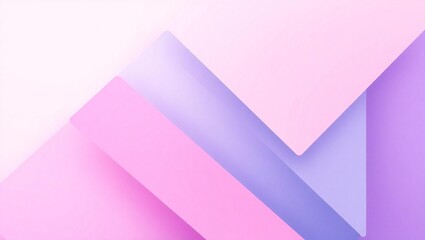 Soft pastel geometric paper layers in pink and purple