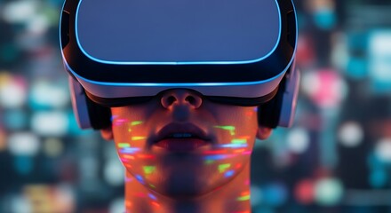 Immersive Virtual Reality Headset Experience with Digital Interface Projection