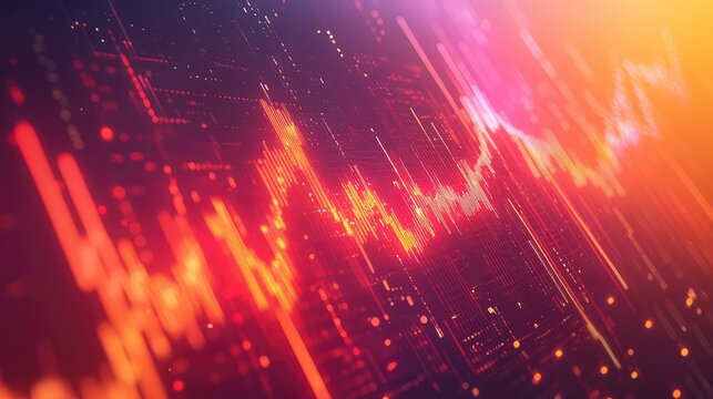 Digital stock market chart displaying financial data fluctuations