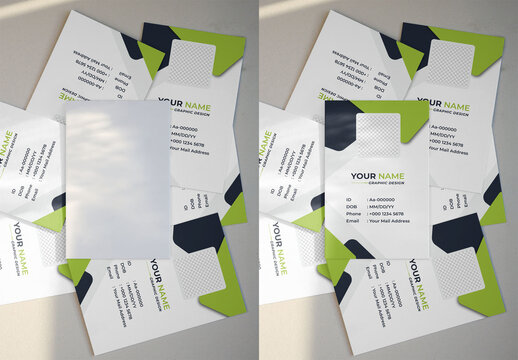 Scattered Business Cards Mockup. One design and the rest are replicas of it.