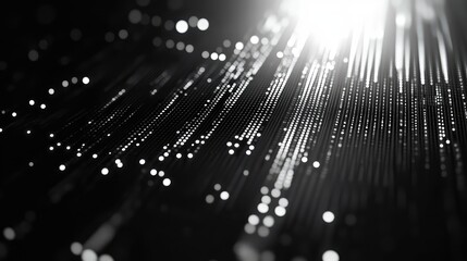 Digital data flowing light stream technology concept