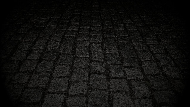 dunkler Hintergrund, Steinpflaster