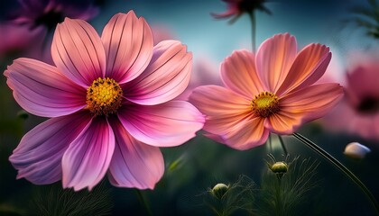 Cosmos Flower Illustration