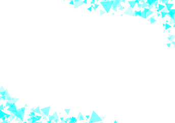 blue abstract group of triangles frame illustration