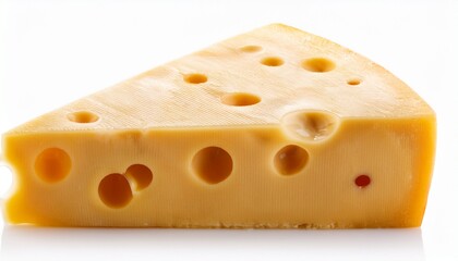 Piece Of Cheese Isolated On White Bacckground