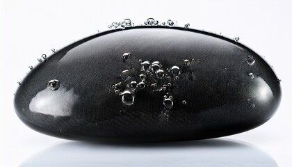 Abstract Black Shape With Bubbles