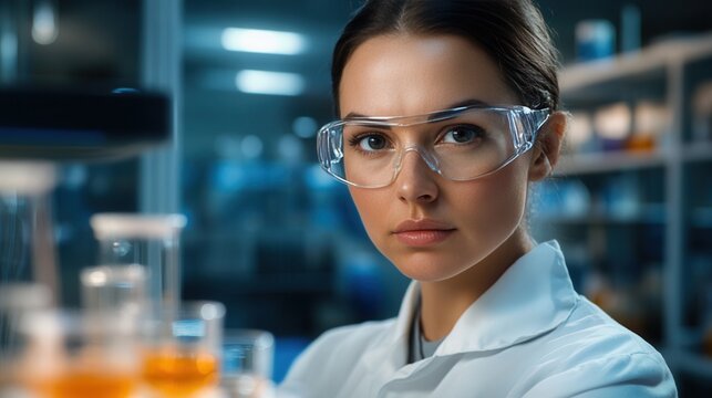 Researcher focuses intently on petri dish as chemical reaction unfolds in laboratory during evening hours