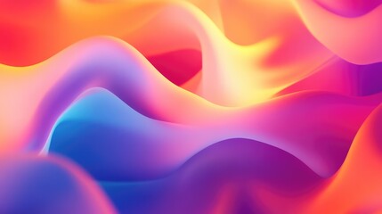 Obraz premium Abstract vibrant liquid waves creating a colorful gradient background