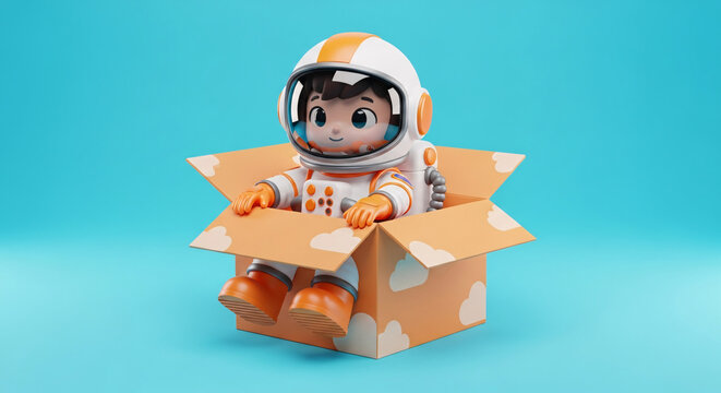 Monkey Aviator Figure in Pilot Helmet and Goggles on Blue