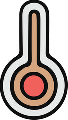 Thermometer Temperature Medical Device Healthcare Equipment Tool Fever Clinic Scale Diagnostic Hot Cold Celsius Fahrenheit Measure Illustration