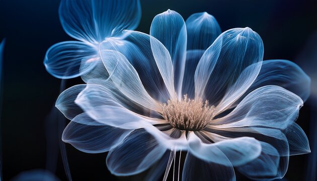 X Ray Flower Background Generative Ai