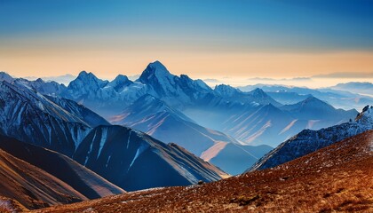 Abstract Mountain Range Illustration