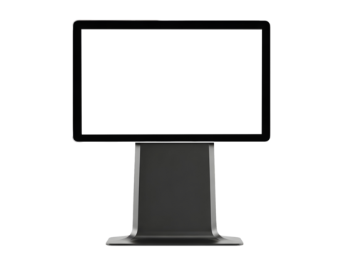 Digital billboard isolated on transparent background