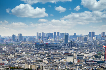 Panoramic View of Paris from Montmartre Hill,Paris, France